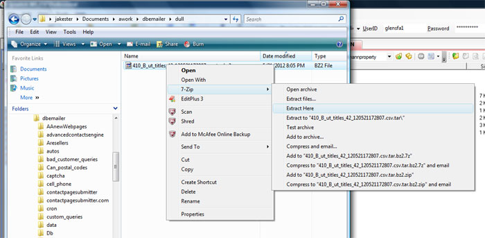 Extract to .tar File Extract to .tar File